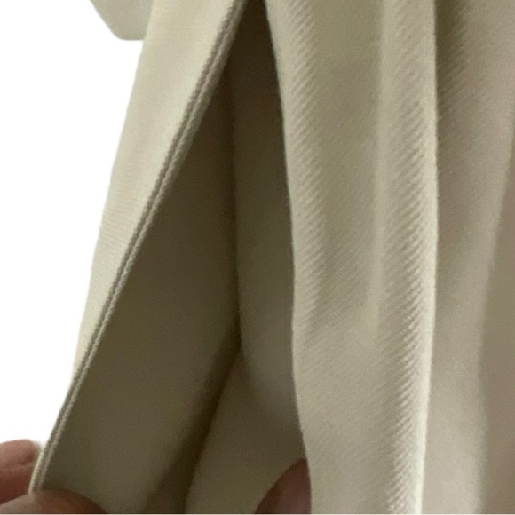 Zara Beige Fluid Oversized Drape Open Front Roll Tab Drawstring Waist Jacket - Picture 9 of 13